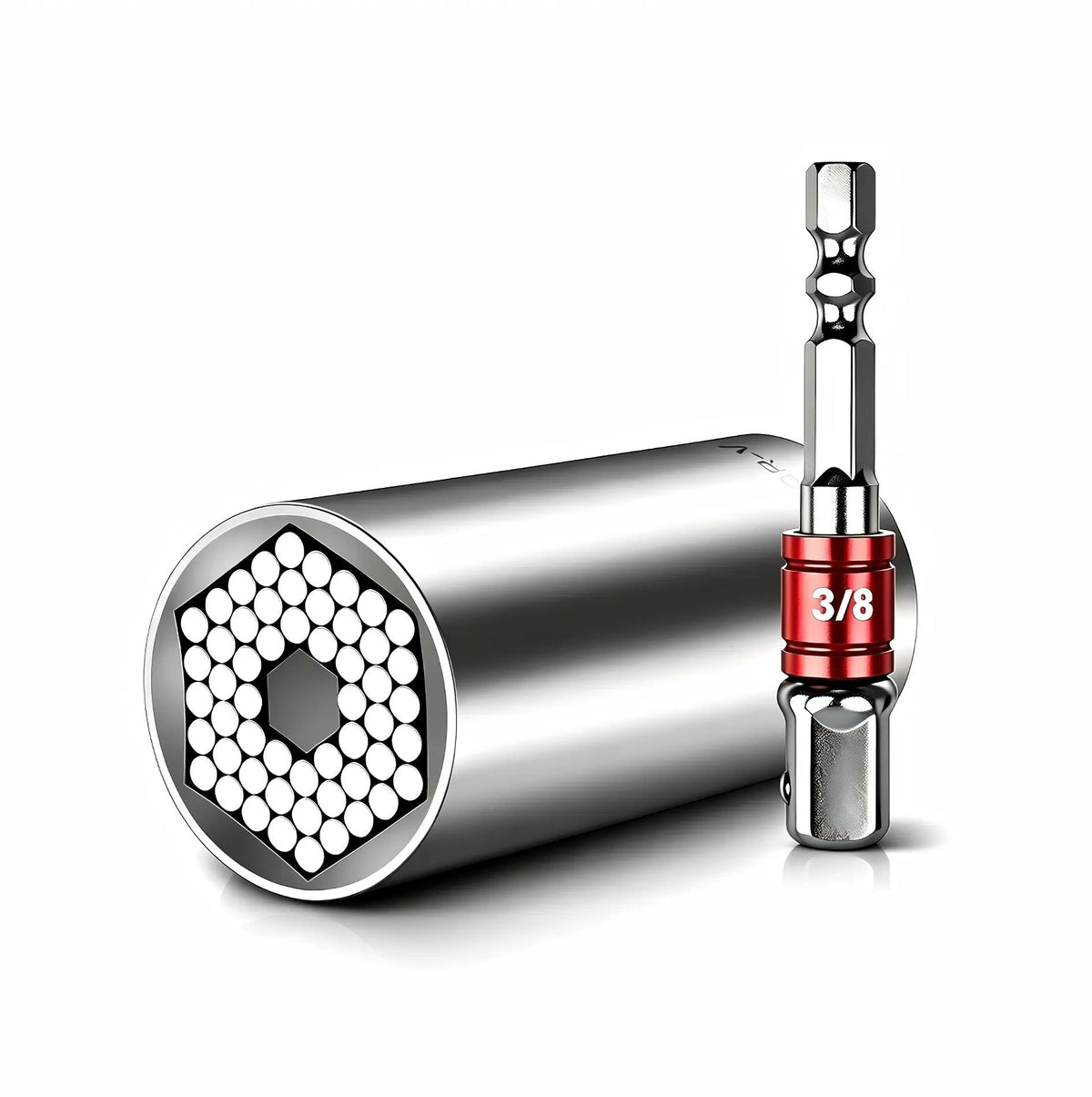 Universal Socket Tools Gifts for Men - Christmas Stocking Stuffers for Men Cool Stuff Ideas Gadgets Birthday Gifts for Him Dad Husband Women Grip Socket Set with Power Drill Adapter (7‑19mm)