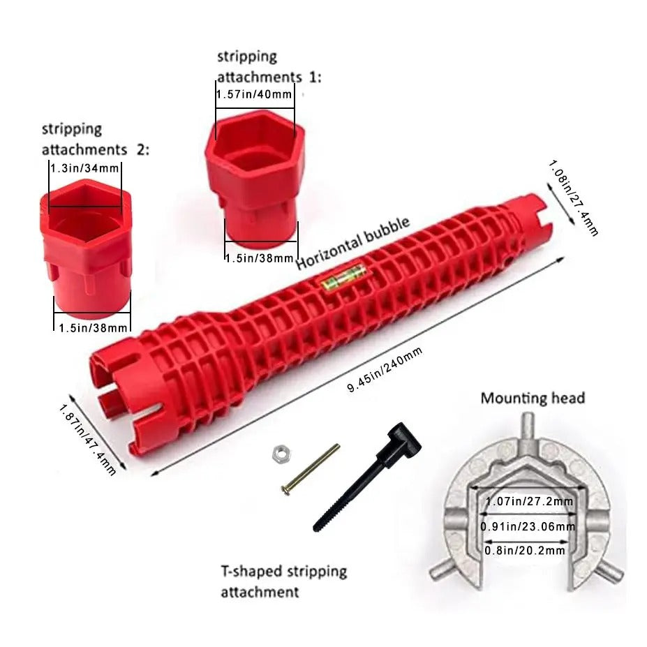 Multifunctional Faucet Ratchet Wrench Set, Sink Faucet Installer and Pipe Extractor Tool for Kitchen and Bathroom Plumbing #GLOBAL PICKS
