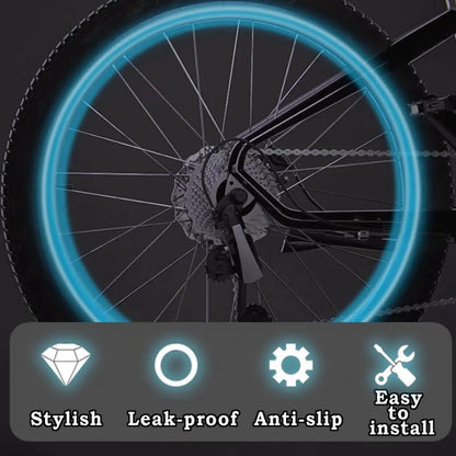 Fluorescent Glow-in-Dark Waterproof Shine Air Caps Cover, Universal Glow-Ready Caps for Car Tire Valves & Bike Stem Covers, Great for Bike and Car Use