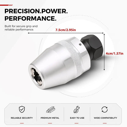 6-13mm Broken Bolt Extractor Set - Metal Damaged Stud Remover Tool for Impact Wrench and Ratchet, Non-Electric Manual Operation