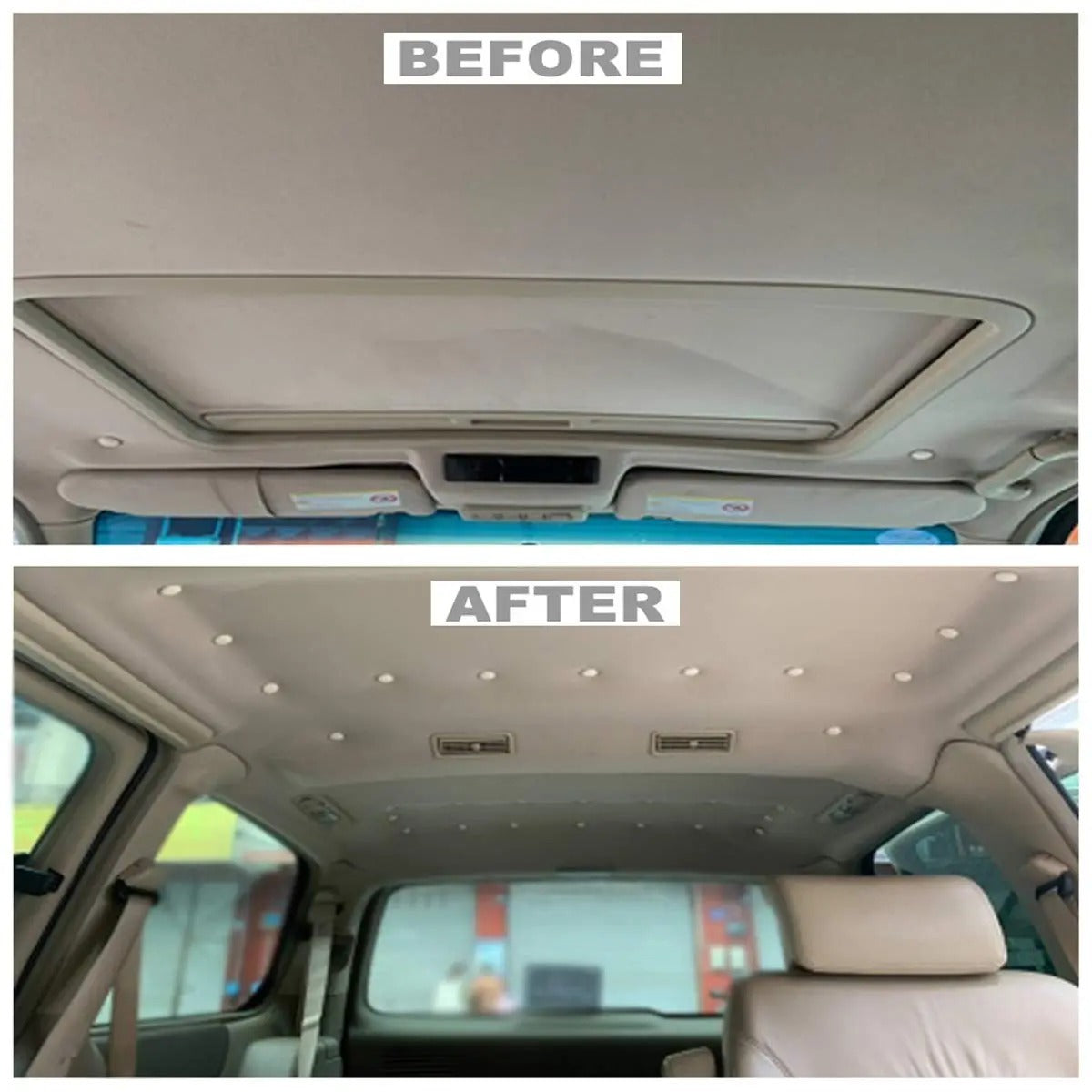 Automotive Car Roof Headliner Repair Button Pins Kit, Universal Auto Roof Snap Rivets Retainer for Car Roof Fixed, with Installation Tool, Fit All Cars