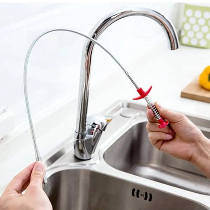 78.74-Inch Flexible Grabber Claw Reacher Tool - 4-Claw Bendable Hose, 0.7cm Bathroom Drain Clog Remover with Flexibility, Accessible to Narrow Places for Drain Cleaning Needs, 78.74 Inches