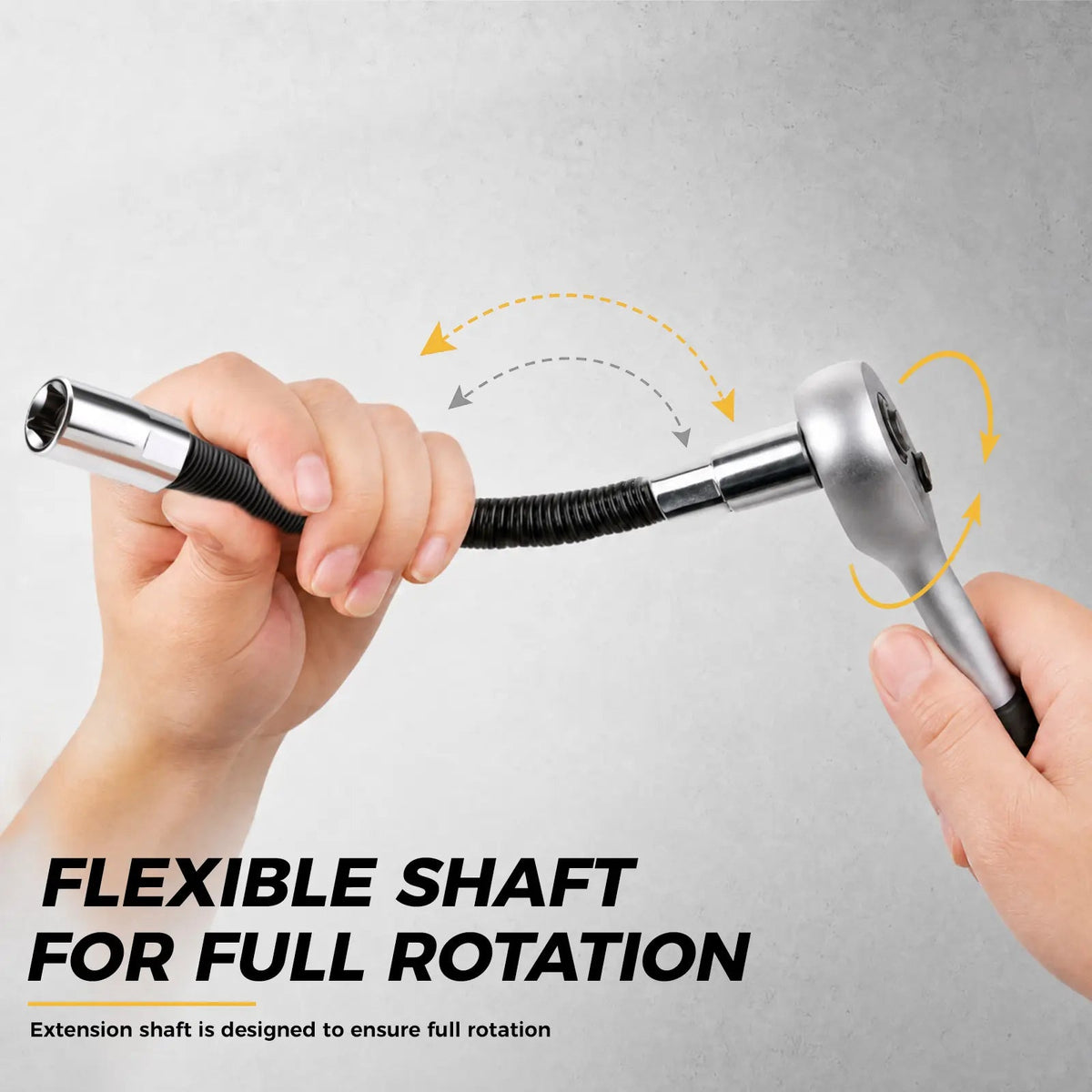 Flexible Socket Extension Bar Set 3-Piece 1/2" 3/8" 1/4" Shaft Drive 10" 8" 6"-Spring-Loaded Detent Balls to Prevent Slipping, fathersdaygift fathersdaygift