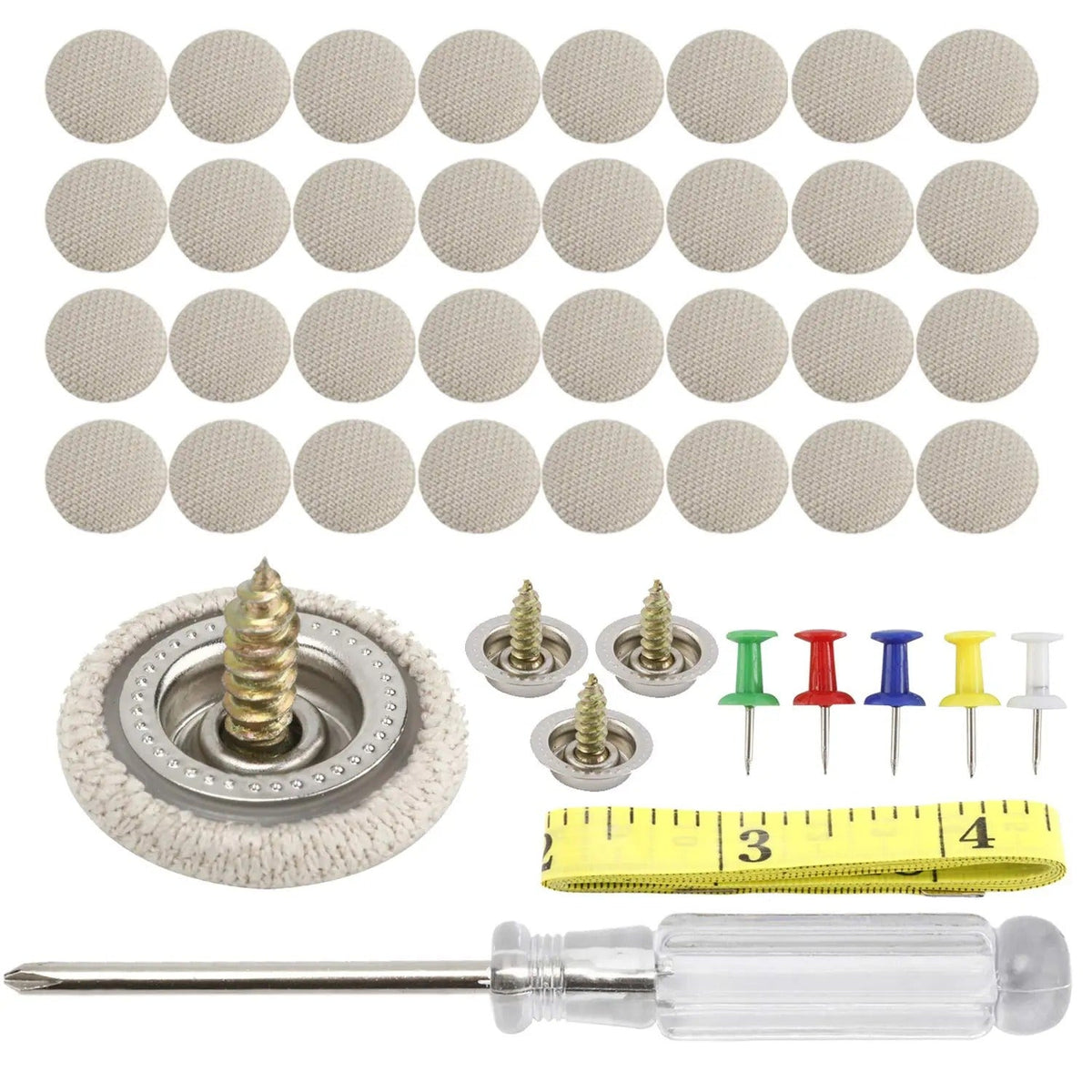 Automotive Car Roof Headliner Repair Button Pins Kit, Universal Auto Roof Snap Rivets Retainer for Car Roof Fixed, with Installation Tool, Fit All Cars