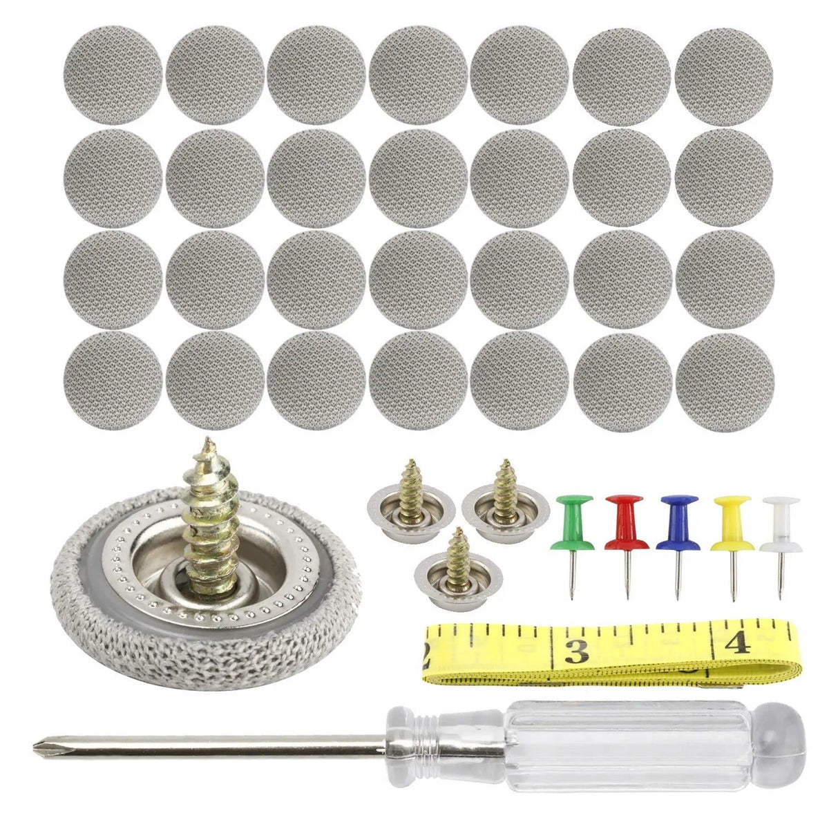 Automotive Car Roof Headliner Repair Button Pins Kit, Universal Auto Roof Snap Rivets Retainer for Car Roof Fixed, with Installation Tool, Fit All Cars